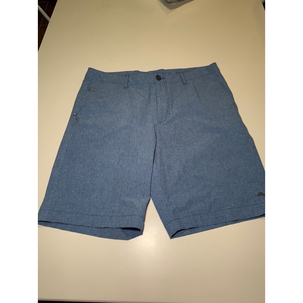 Tommy Bahama Shorts Mens 34 Blue Boracay Flat Front Stretch Coastal Casual